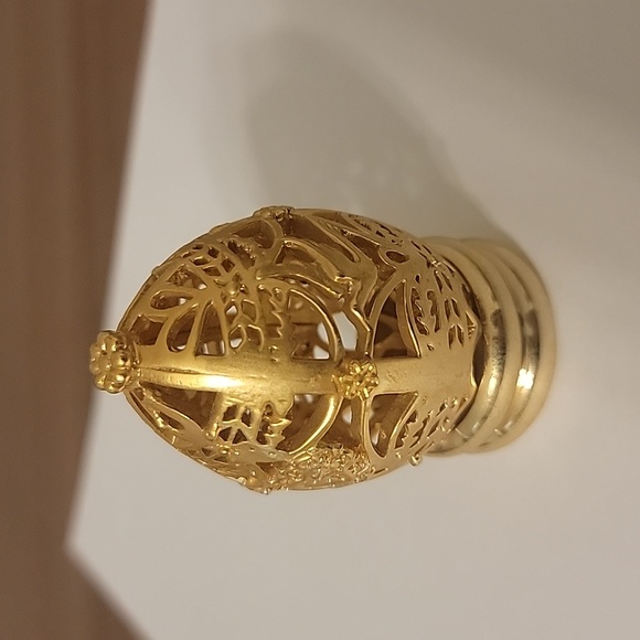 1988 Franklin Mint Golden Filigree Easter Egg - Picture 4 of 9